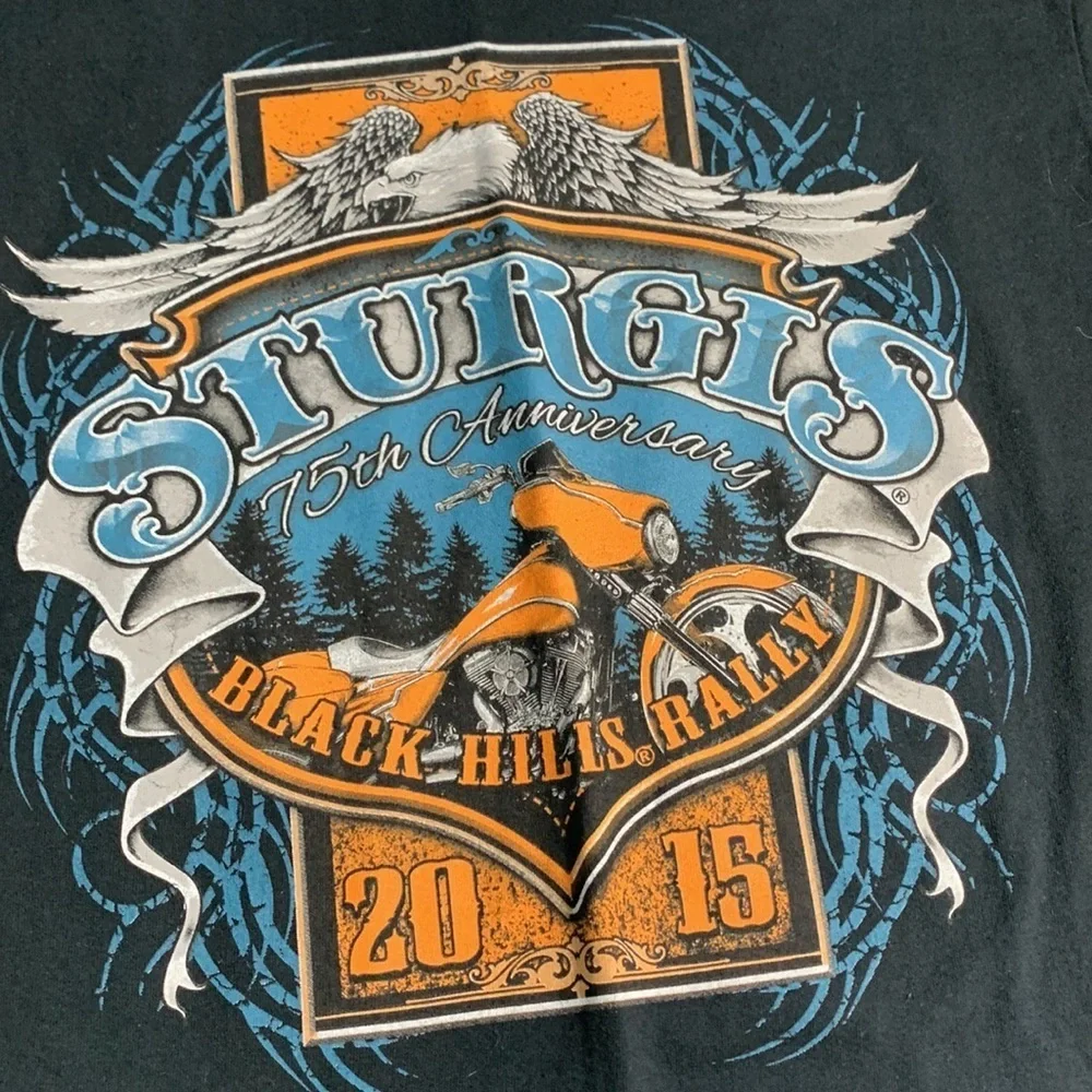 Sturgis Black Hills Rally 75th Anniversary Men’s Large T shirt